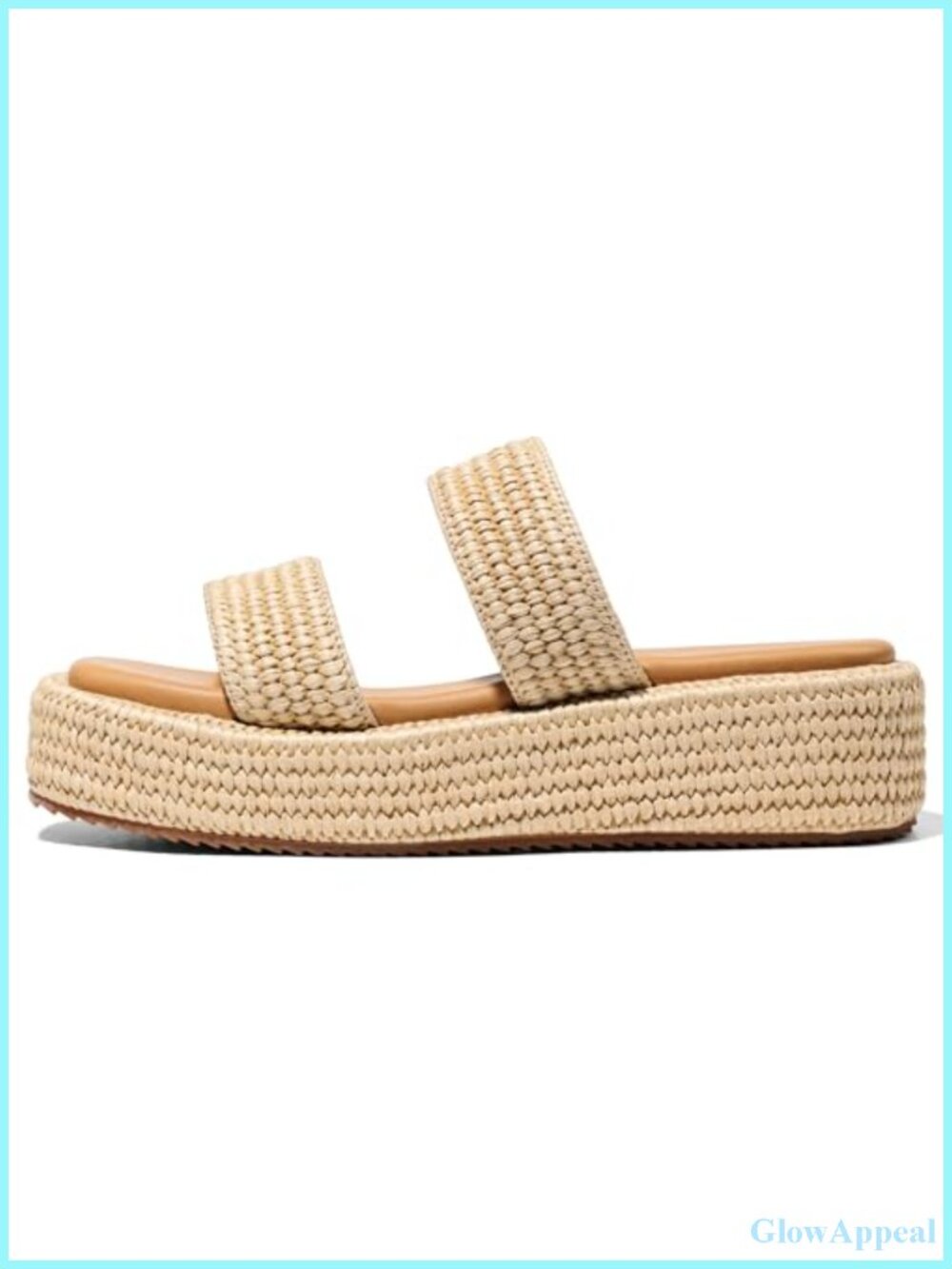 Platform Sandals Raffia Espadrille Wedge Heel Beach Summer Shoes